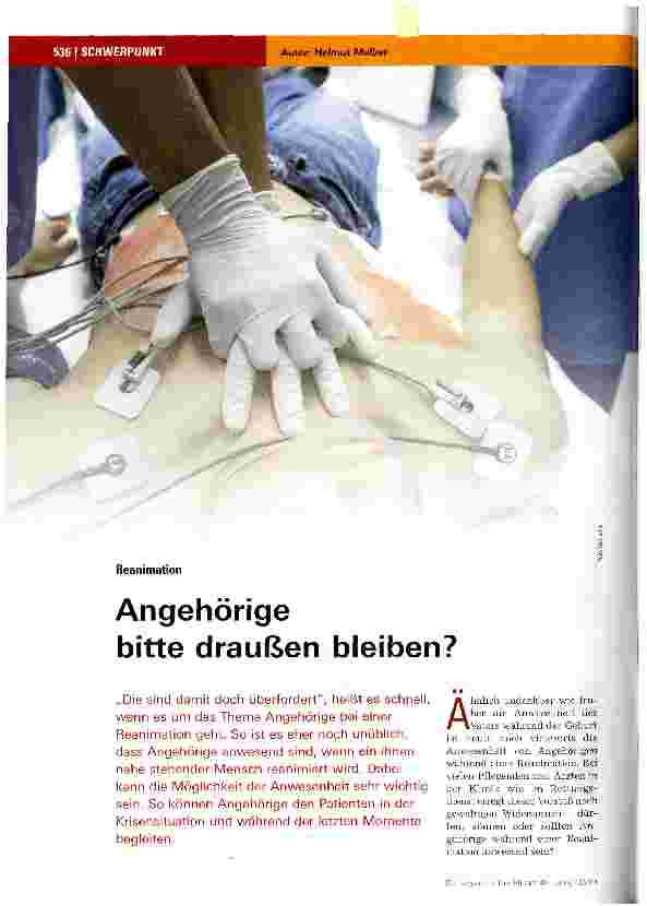 Vorschauseite 1: Angehörigebitte draußen bleiben?