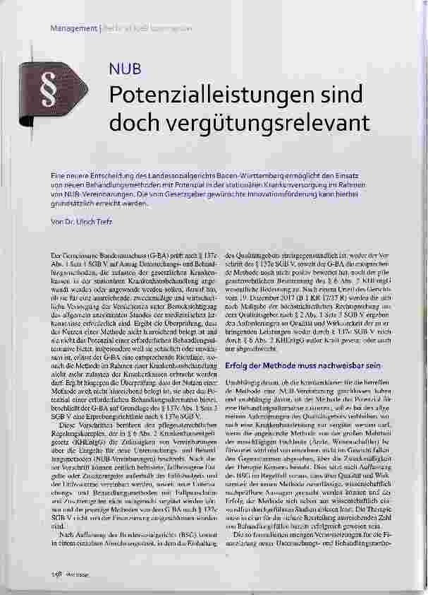 Vorschauseite 1: Potenzialleistungen sind doch vergütungsrelevant
