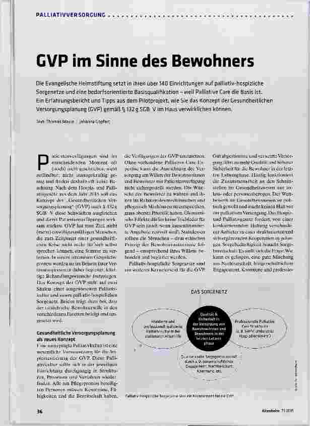 Vorschauseite 1: GVP im Sinne des Bewohners