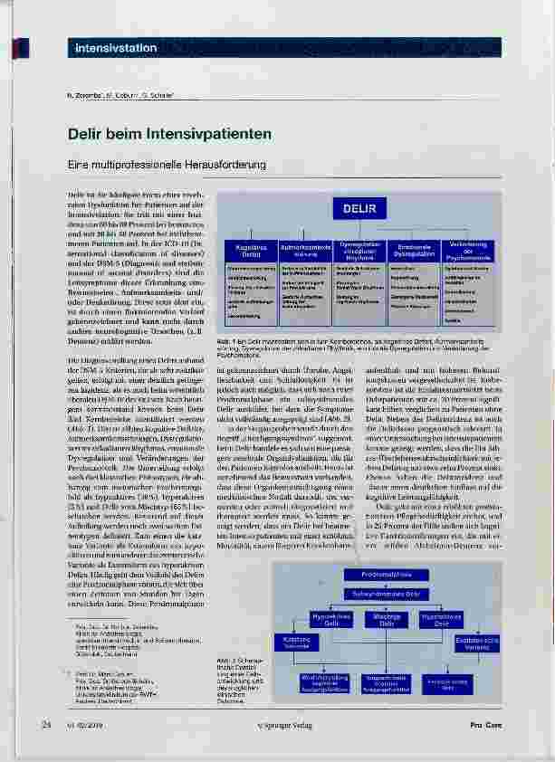 Vorschauseite 1: Delir beim Intensivpatienten