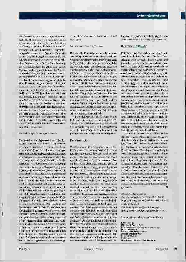 Vorschauseite 6: Delir beim Intensivpatienten