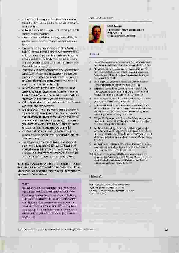 Vorschauseite 6: Achtsame Trancen in der psychiatrischen Pflege