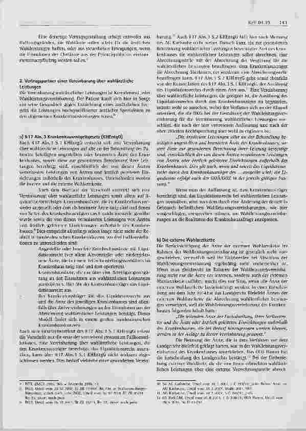 Vorschauseite 2: Aktuelle Rechtsprobleme bei der Gestaltung von Wahlleistungsvereinbarungen