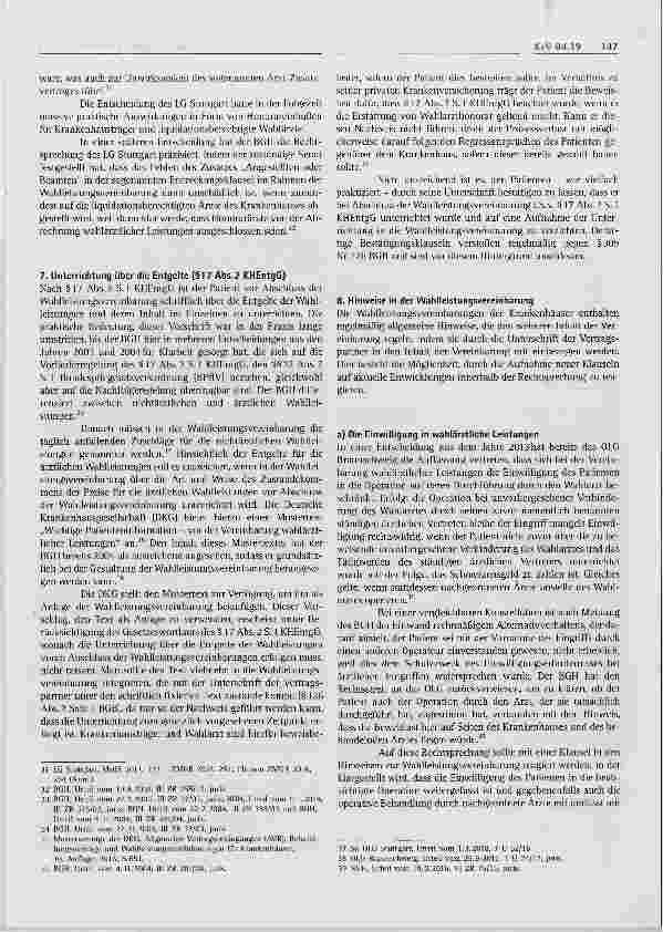 Vorschauseite 6: Aktuelle Rechtsprobleme bei der Gestaltung von Wahlleistungsvereinbarungen