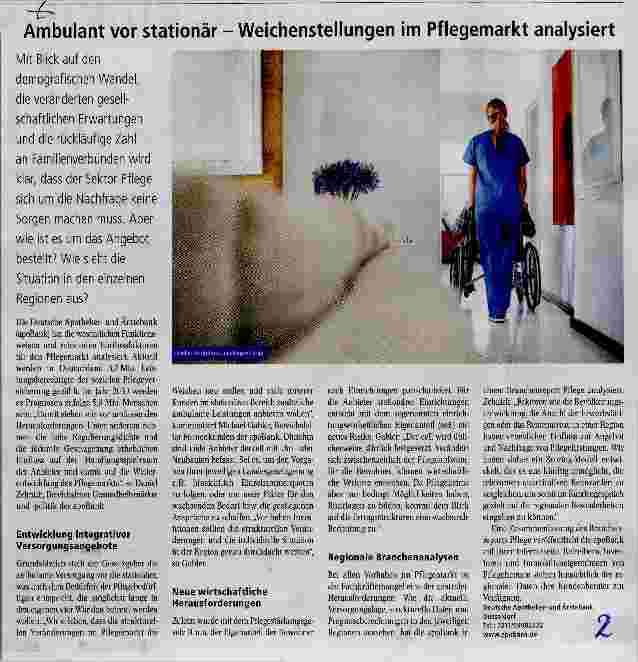 Vorschauseite 1: Ambulant vor stationär Weichenstellungen im Pflegemarkt analysiert