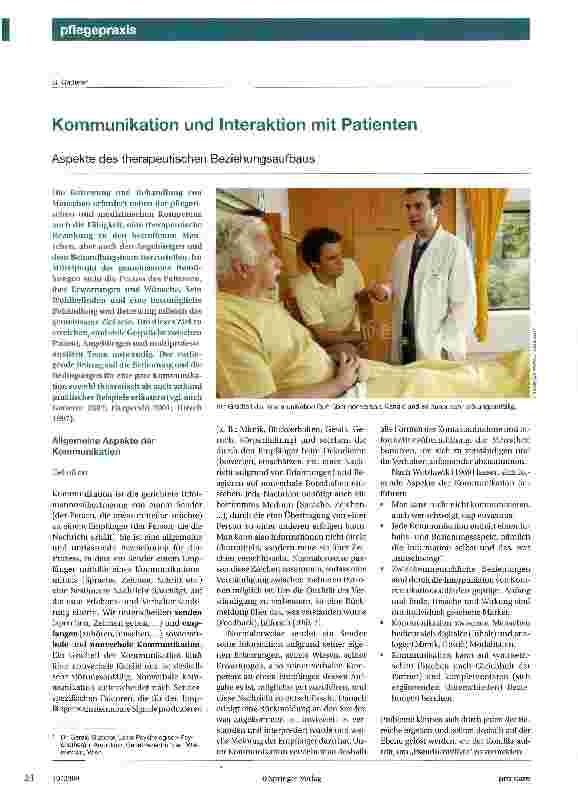 Vorschauseite 1: Kommunikation und Interaktion mit Patienten