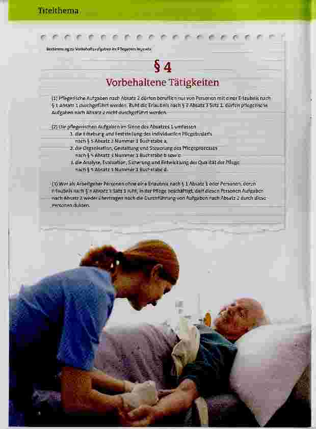 Vorschauseite 3: Vorbehaltsaufgaben für die professionelle Pflege