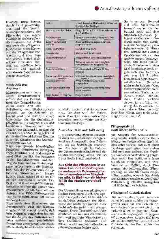 Vorschauseite 2: Einführung der Pflegevisite in der Anästhesie Organisation und Umsetzungsmöglichkeiten
