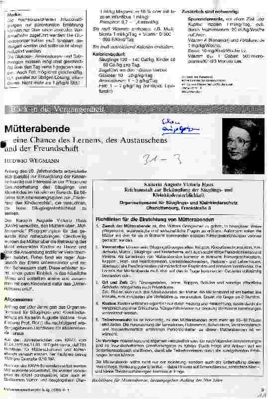 Vorschauseite 1: Blick in die Vergangenheit: Mütterabendeeine Chance des Lernens, des Austauschens und der Freundschaft