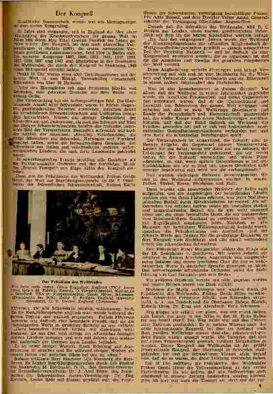 Vorschauseite 2: Bericht über die Reise deutscher Schwestern nach Schweden und den Kongreß des Weltbundes in Stockholm vom 12.-16.Juni 1949