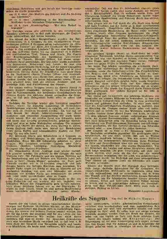 Vorschauseite 3: Bericht über die Reise deutscher Schwestern nach Schweden und den Kongreß des Weltbundes in Stockholm vom 12.-16.Juni 1949