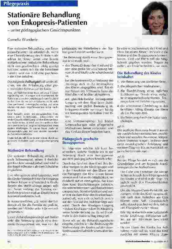 Vorschauseite 1: Stationäre Behandlung von Enkopresis-Patienten - unter pädagogischen Gesichtspunkten