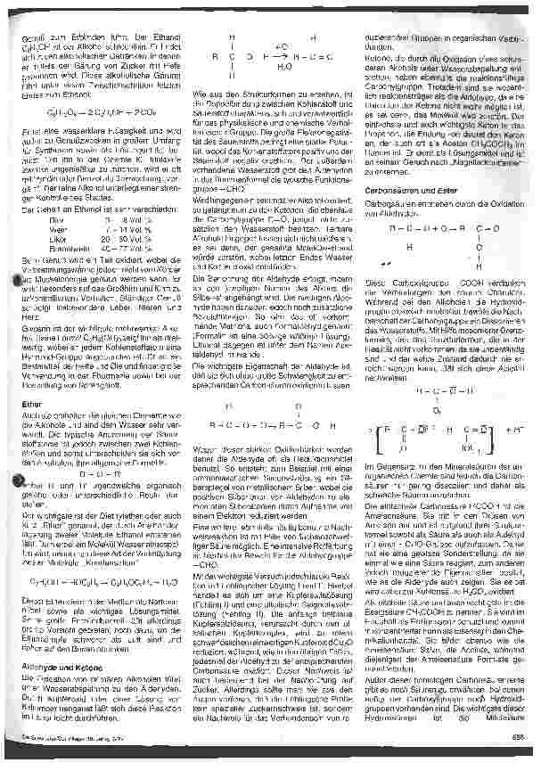 Vorschauseite 4: Die organische Chemie (I) Grundlagen der Chemie 9. Folge