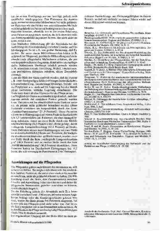 Vorschauseite 5: Vorstellung eines Meßinstrumentes zur Erfassung der Atemgefährdung und -beeinträchtigung von Patienten