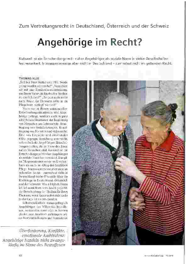 Vorschauseite 1: Angehörige im Recht?