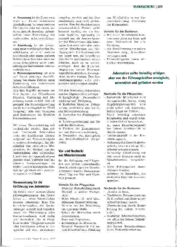 Vorschauseite 2: Jobrotation will gut geplant sein