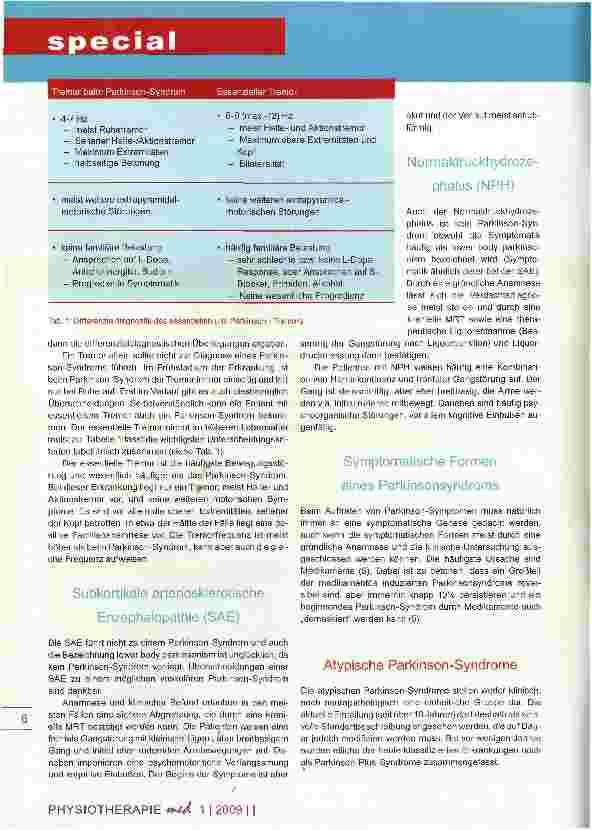 Vorschauseite 2: Morbus Parkinson Teil I - Differenzialdiagnosen Was Sie wissen sollten