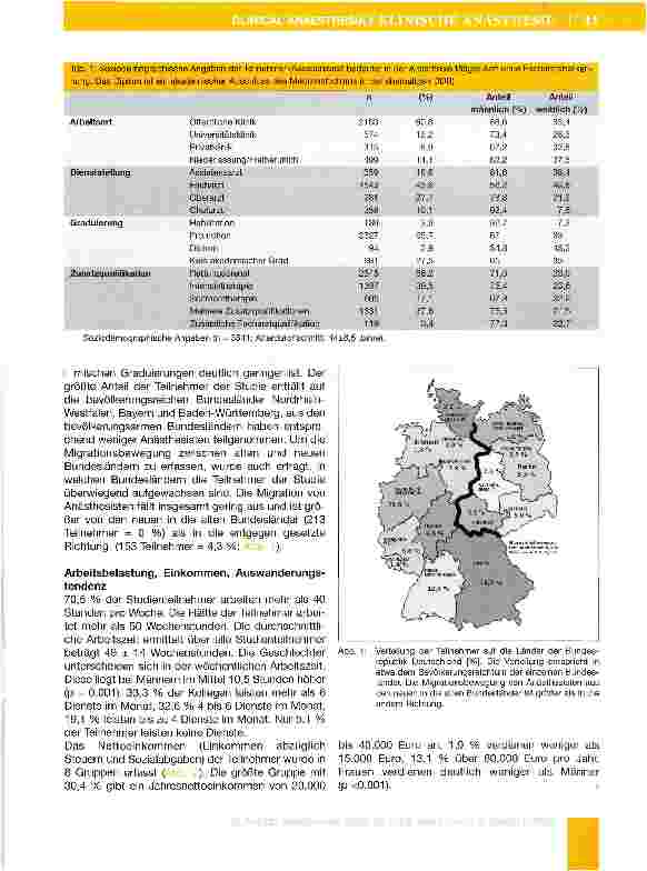 Vorschauseite 4: Arbeitszufriedenheit von Anästhesisten in Deutschland