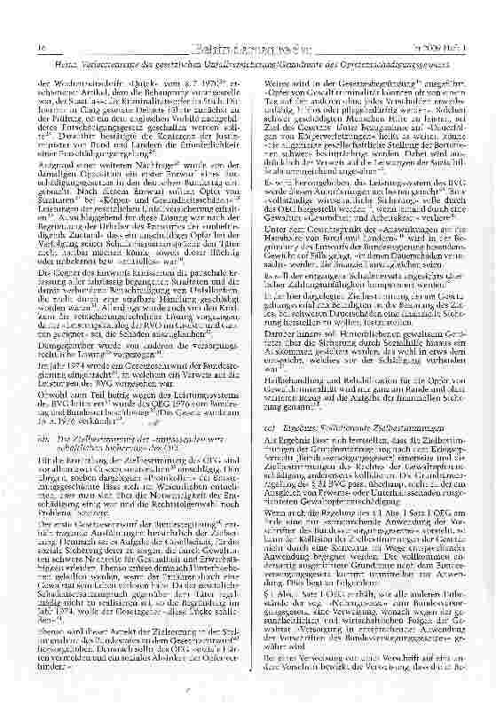 Vorschauseite 4: Die Verletztenrente der gesetzlichen Unfallversicherung einerseits und die Grundrente des Opferentschädigungsgesetzes andererseits - anrechenbares Einkommen im Sinne des Rechtes d…