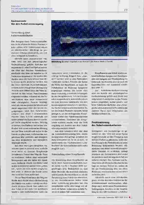 Vorschauseite 6: Der notfallmäßige Gefäßzugang im Kreißsaal