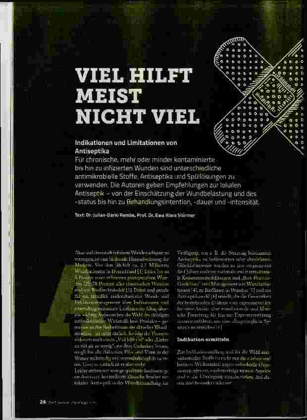 Vorschauseite 1: VIEL HILFT MEIST NICHT VIEL