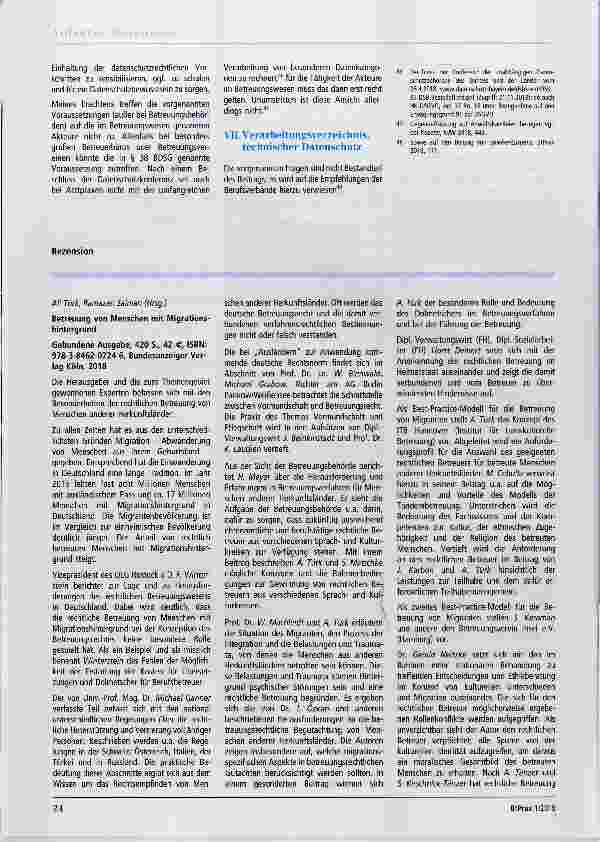 Vorschauseite 6: Rechtsfragen des Datenschutzes im Betreuungswesen