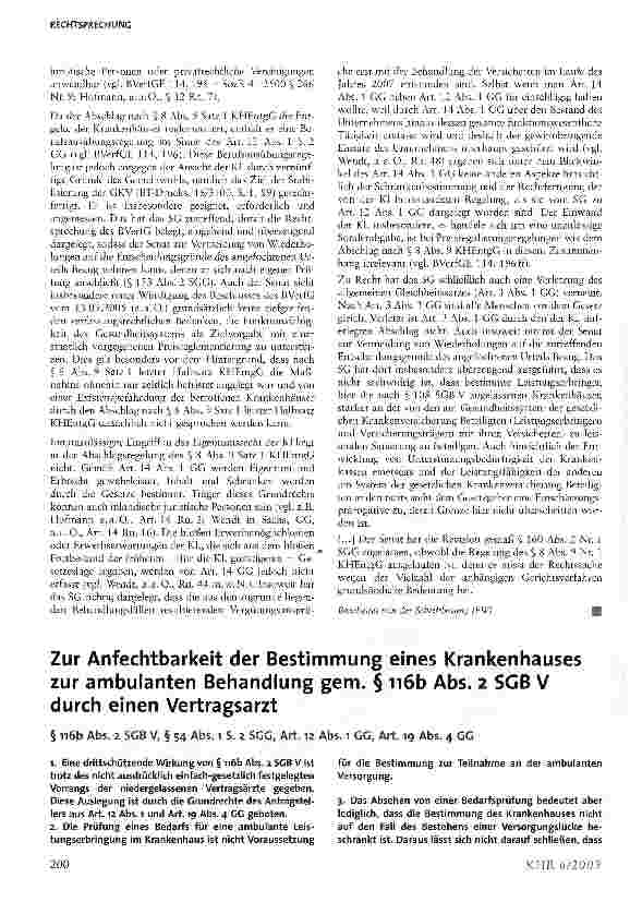 Vorschauseite 4: Rechtmäßigkeit des Sanierungsbeitrags nach §8 Abs. 9 KHEntgG