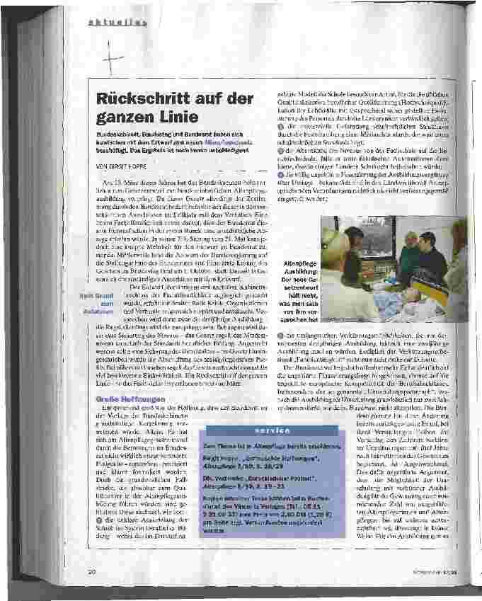 Vorschauseite 1: Rückschritt auf der ganzen Linie