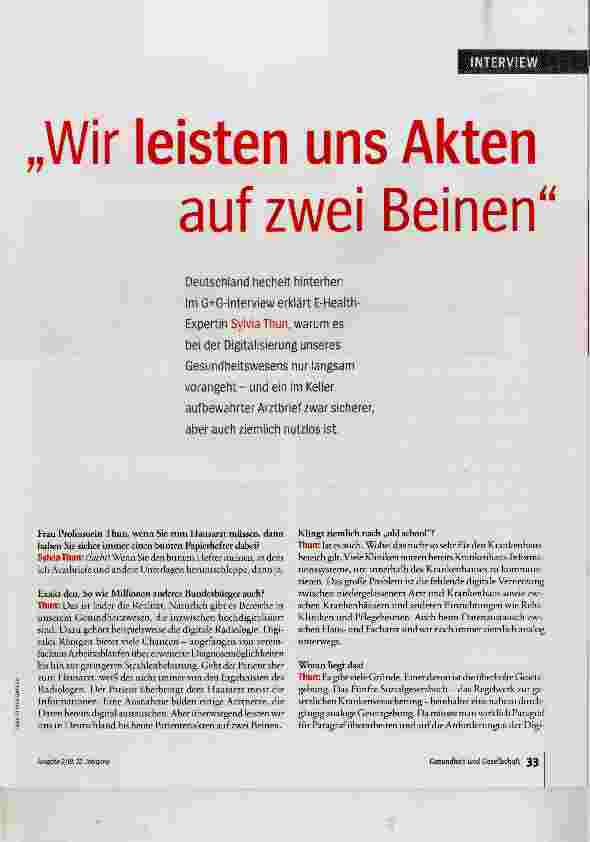 Vorschauseite 2: Wir leisten uns Akten auf zwei Beinen