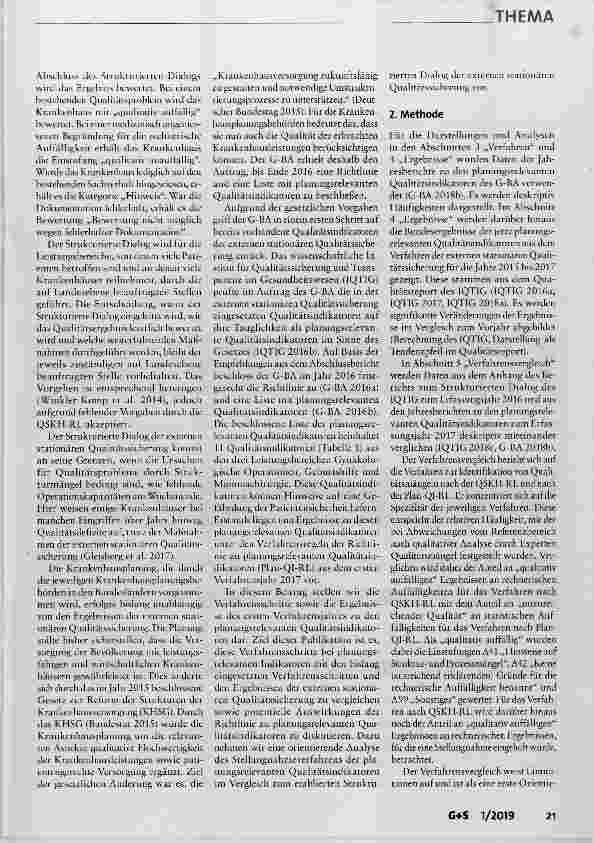 Vorschauseite 2: „Planungsrelevante Qualitätsindikatoren“ des Gemeinsamen Bundesausschusses: Verfahren und erste Ergebnisse