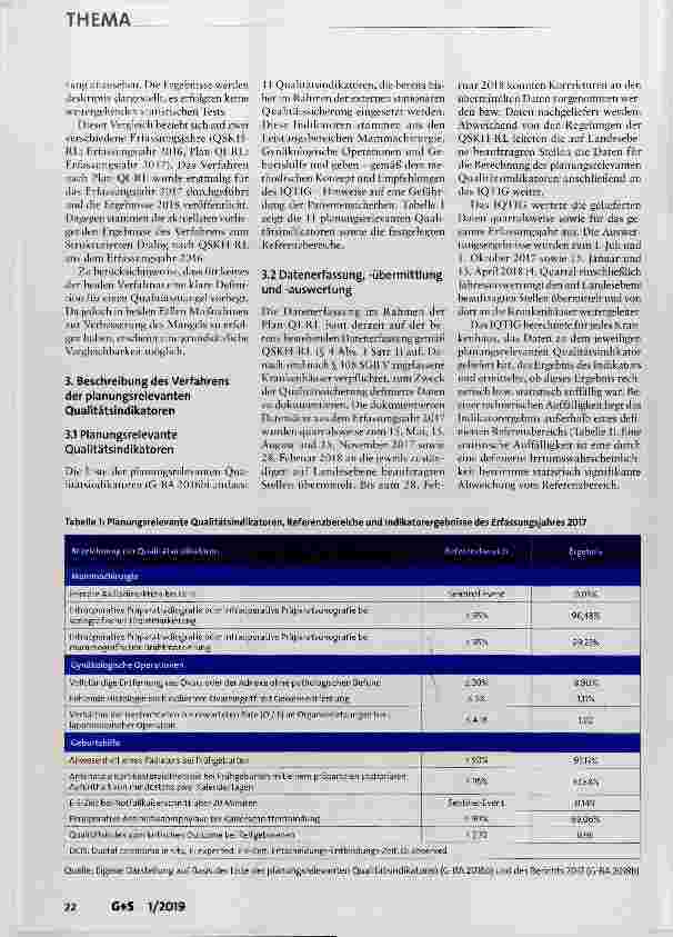 Vorschauseite 3: „Planungsrelevante Qualitätsindikatoren“ des Gemeinsamen Bundesausschusses: Verfahren und erste Ergebnisse
