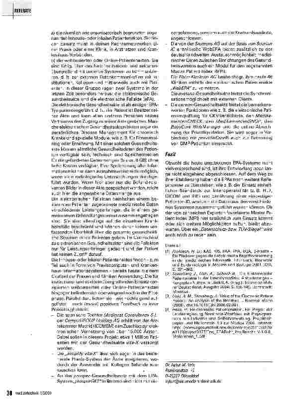 Vorschauseite 2: Elektronische Patientenakten -die schleichende Revolution