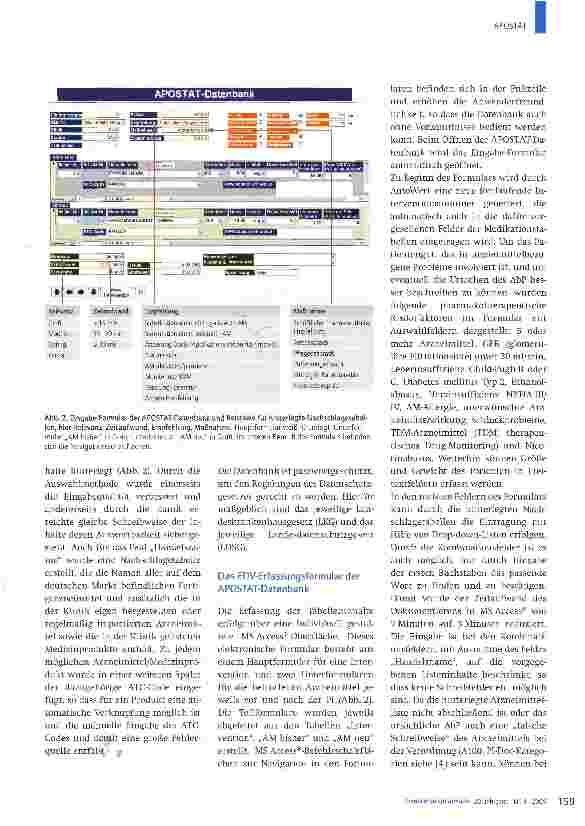 Vorschauseite 4: APOSTAT - eine elektronische Datenbank zur Dokumentation und Analyse der pharmazeutischen Betreuung