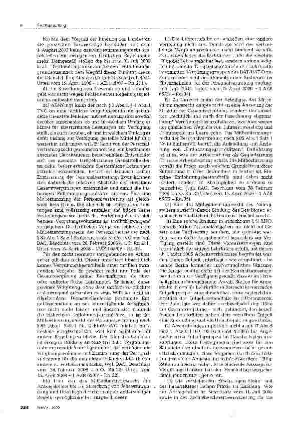 Vorschauseite 4: Mitbestimmungstatbestand: Änderung von Entlohnungsgrundsätzen