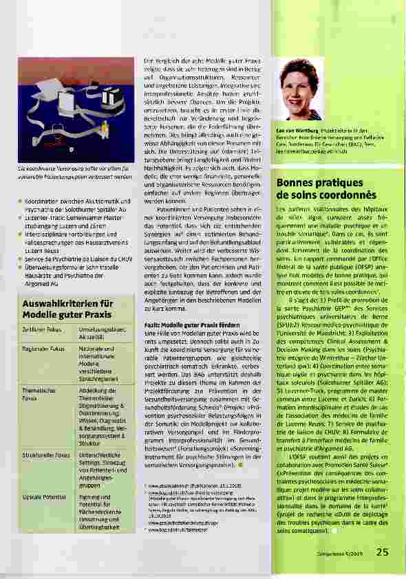 Vorschauseite 2: Koordinierte Versorgung für psychisch-somatisch kranke Patienten
