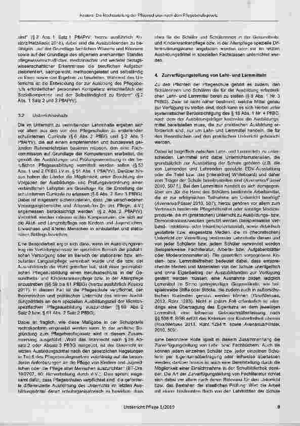 Vorschauseite 3: Die Rechtsstellung der Pflegeschulen nach dem Pflegeberufegesetz