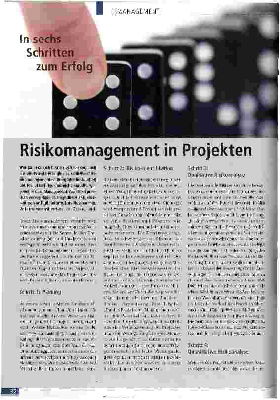 Vorschauseite 1: Risikomanagement in Projekten