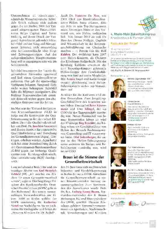 Vorschauseite 4: Personalkarussell 2009: Von hellen Köpfen und Ärzten ohne Kittel