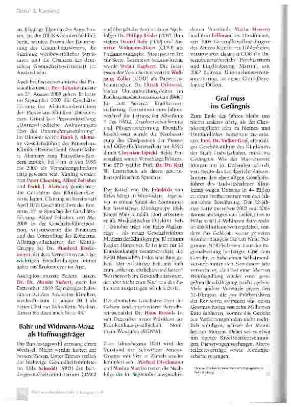 Vorschauseite 5: Personalkarussell 2009: Von hellen Köpfen und Ärzten ohne Kittel