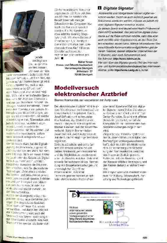 Vorschauseite 2: Neues Archiv oder Digitalisierung? Radiologische Klinik des Marienhospitals geht neu Wege