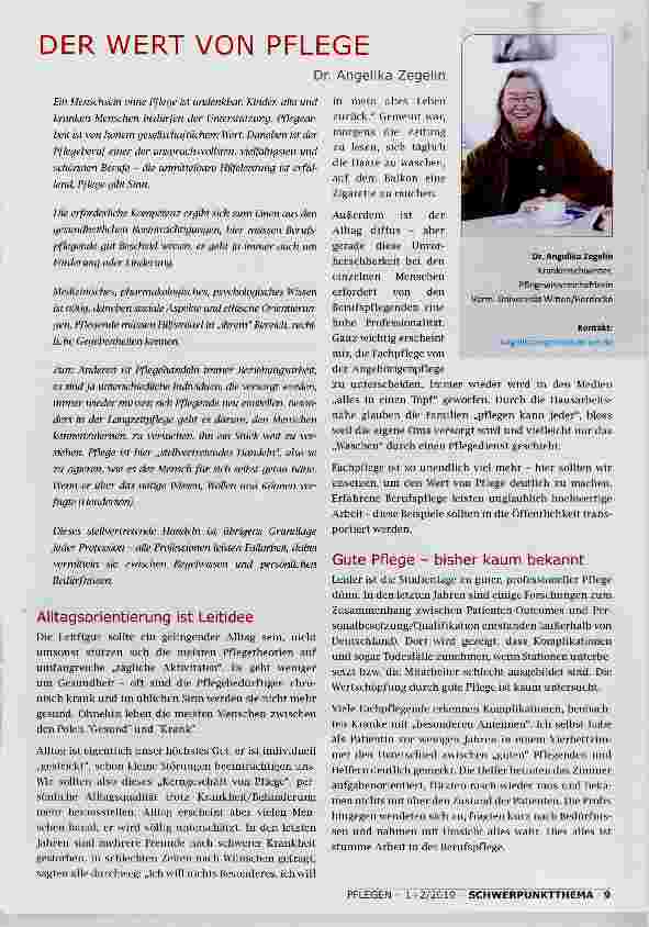 Vorschauseite 1: DER WERT VON PFLEGE