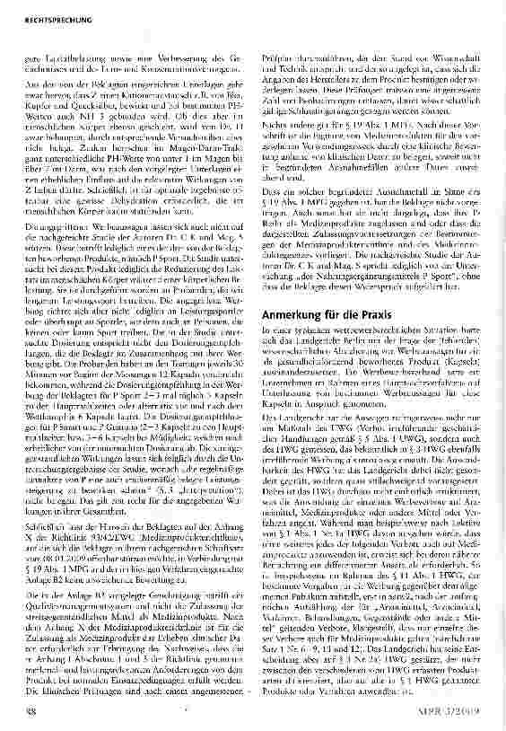 Vorschauseite 3: Irreführende Werbung aufgrund nicht wissenschaftlich belegter Wirkung § 3 Nr. 2a HWG, §§ 3, 4 Nr. 11, 5 UWG