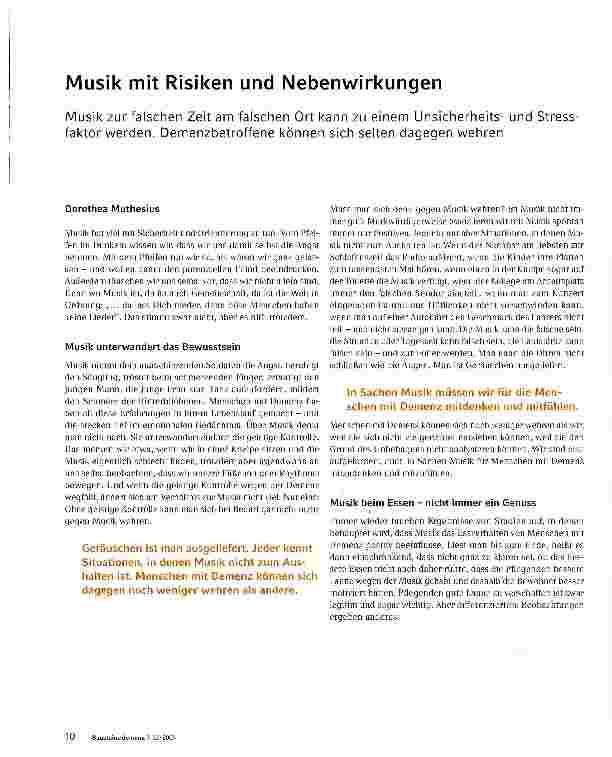 Vorschauseite 1: Musik mit Risiken und Nebenwirkungen