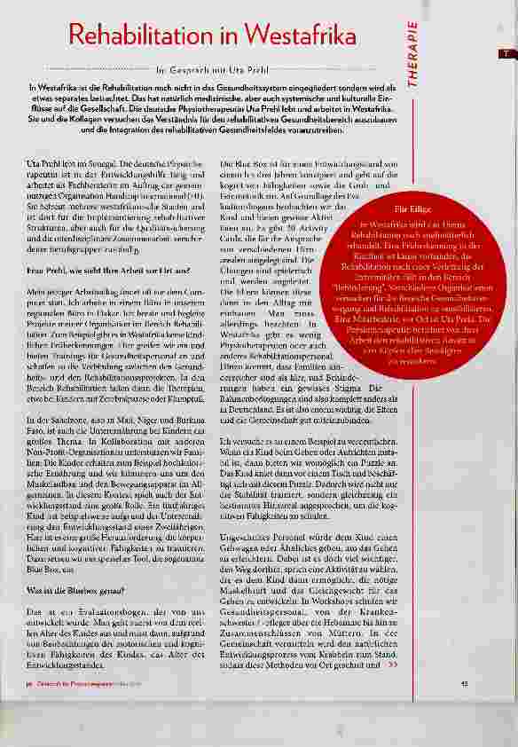 Vorschauseite 2: Rehabilitation in Westafrika