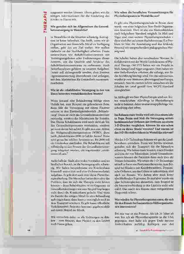 Vorschauseite 3: Rehabilitation in Westafrika