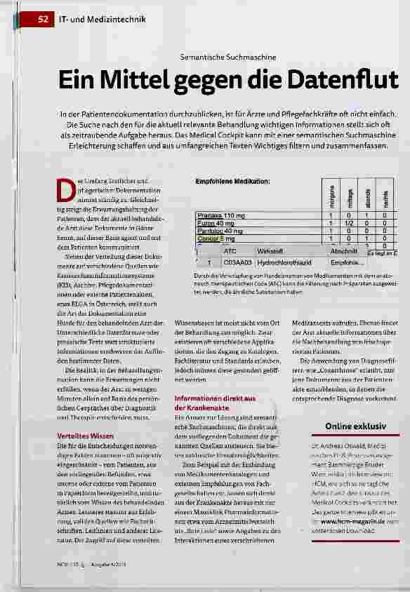 Vorschauseite 1: Ein Mittel gegen die Datenflut