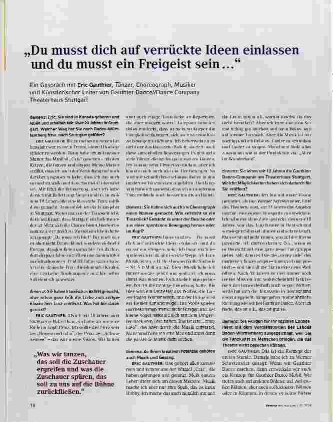 Vorschauseite 1: Du musst dich auf verrückte Ideen einlassen und du musst ein Freigeist sein...