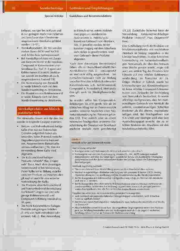 Vorschauseite 4: Atemkalk: Hinweise zu korrektem Umgang und fachgerechter Nutzung in Rückatemsystemen