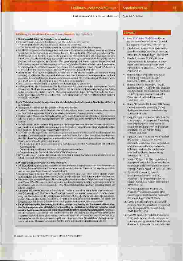 Vorschauseite 5: Atemkalk: Hinweise zu korrektem Umgang und fachgerechter Nutzung in Rückatemsystemen