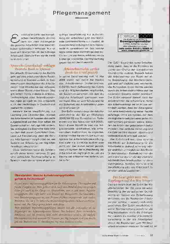 Vorschauseite 2: ZEITERFASSUNG wird Pflicht